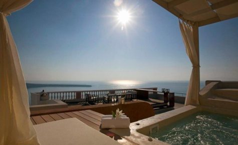 Luxury Santorini Villa Sunset Villa Jacuzzi Panoramic SunsetSea View 4 BDR Oia